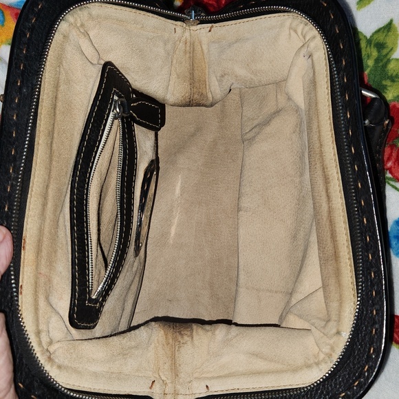 AUTHENTIC FENDI Selleria Pebbled Leather Handbag Dr's Style - Picture 7 of 14